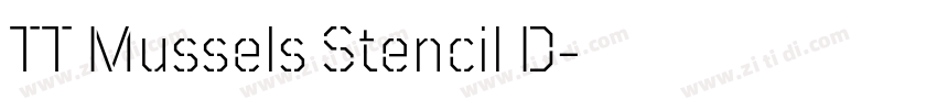 TT Mussels Stencil D字体转换 TT Mussels Stencil D字体转换